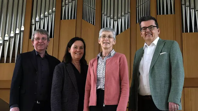Vorstandsmitglieder Prof. Wolfgang Döberlein, Stefanie Finzel, Berthild Sachs und Gerhard Herrmannsdörfer